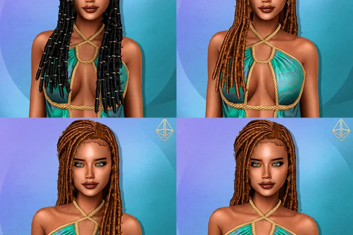 Aurum - Kehlani long locs 4 styles pack