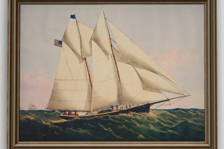 Vintage Oil Paintings Set - Yacht