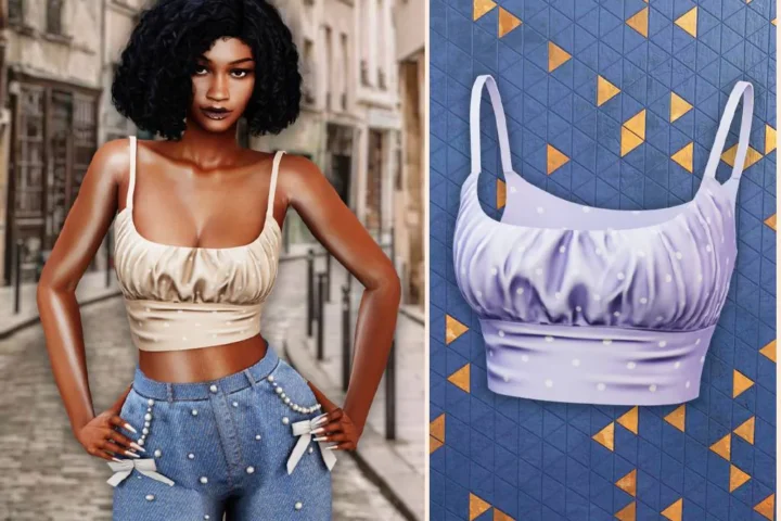 Dotted daydream crop top