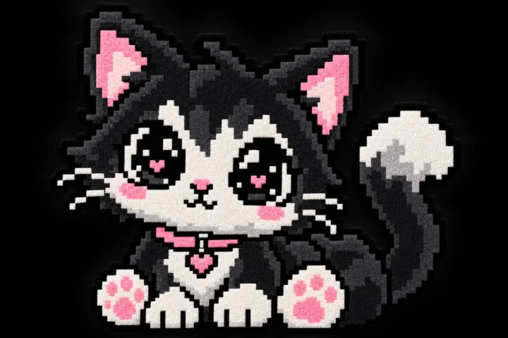 Purrfect Pixels Rug Set