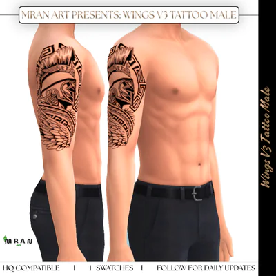 Wings V3 Tattoo Male