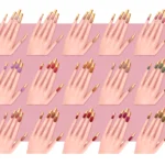 Golden French Nails