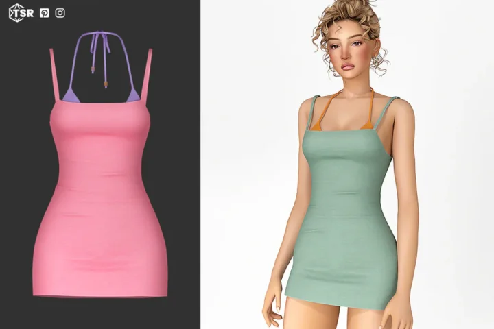 Платье и бикини "Marilyn Dress with Layered Bikini Top"
