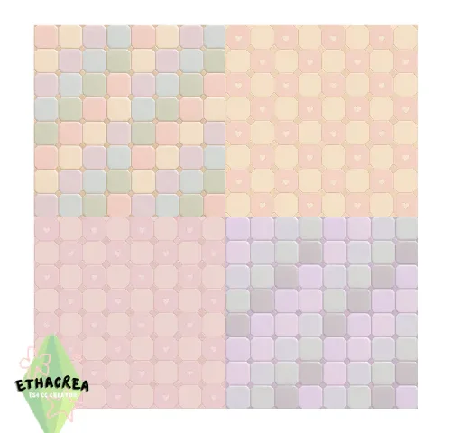 Напольная плитка "Pastel Pop Tiles"