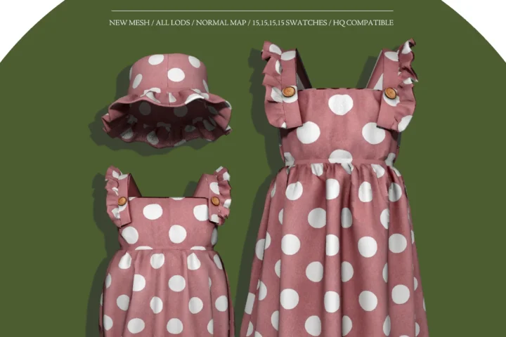Toddler & Child Polka Dot Pattern Outfit Set