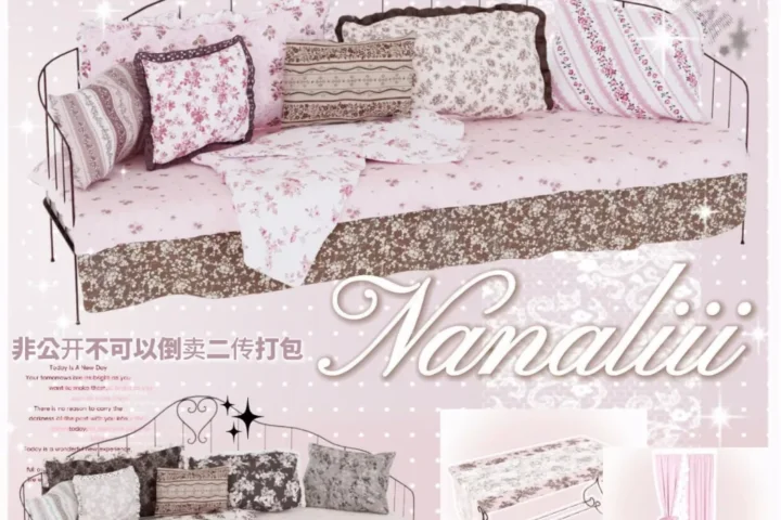 Nanaliii - Retro Floral Wrought Iron Furniture Three piece Set