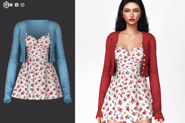 Платье - Khaleesi Sweetheart Dress with Cropped Cardigan