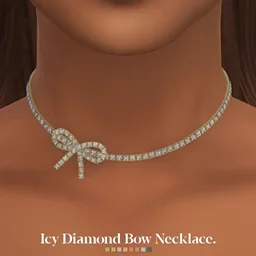 Icy Diamond Bow Necklace