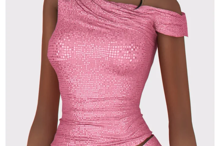 Off Shoulder Sequin Top