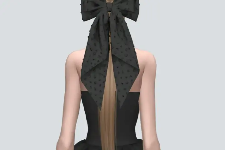 Бант для волос - Big Ribbon Bow Hair Pin Hat C