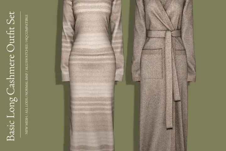 Сет одежды Basic Long Cashmere Outfit Set