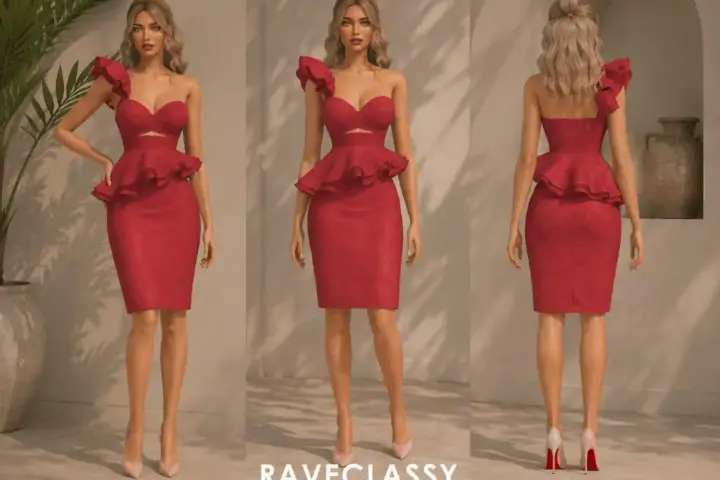 RUBY RUFFLE DRESS