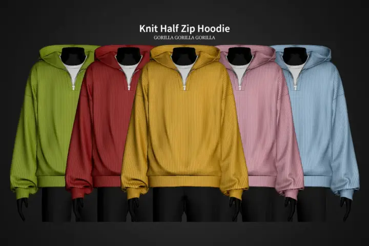 Knit Half Zip Hoodie