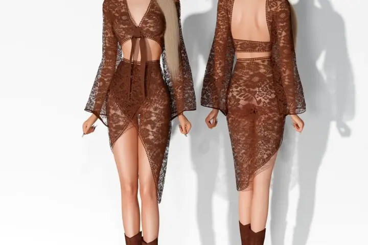 Boho Sheer Lace SET