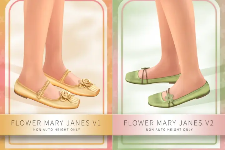 Балетки для симочек "Flower Mary Janes"