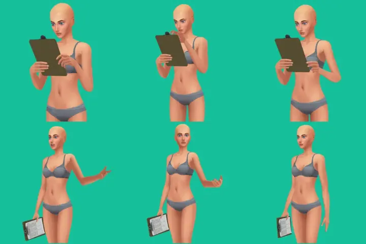 [F] Scientist Work Posepack