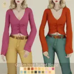 Golden Hour Ruched Blouse