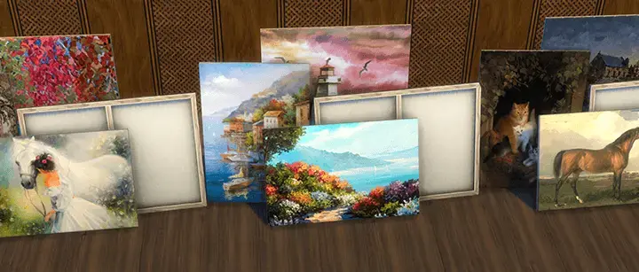 Base Game Stacked Paintings Recolor