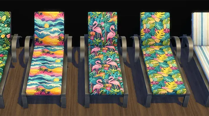 Tropical Colored Lounge Chair