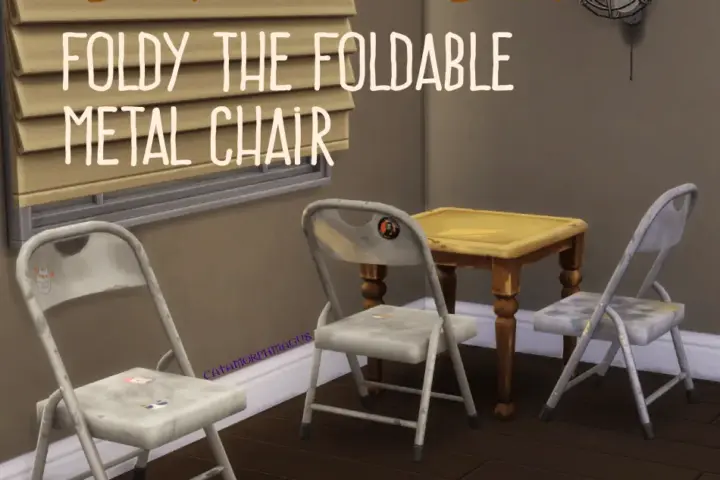 Grungy City Living Foldable Metal Chair