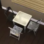 Grungy City Living Foldable Metal Chair