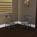 Grungy City Living Foldable Metal Chair