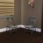 Grungy City Living Foldable Metal Chair