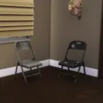 Grungy City Living Foldable Metal Chair