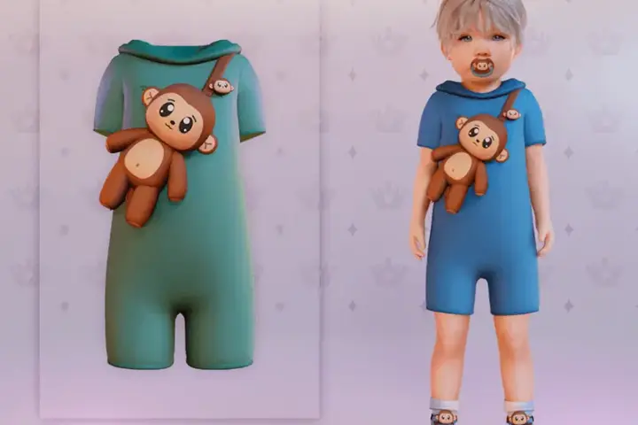 Overalls 02 100HMonkey - Toddler