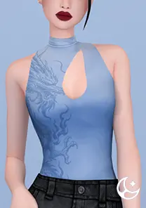 Key Hole Top - Oriental Evolution Collection
