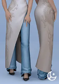 Long Dress + Jeans - Oriental Evolution Collection