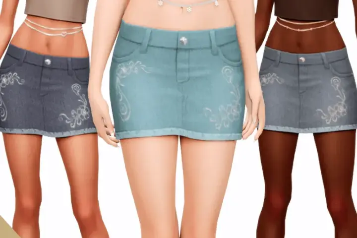 Flower Y2K Skirt