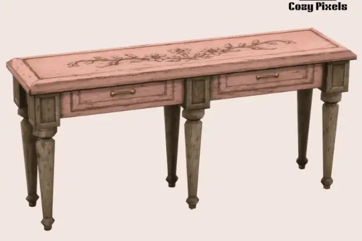 Floral Vintage Console
