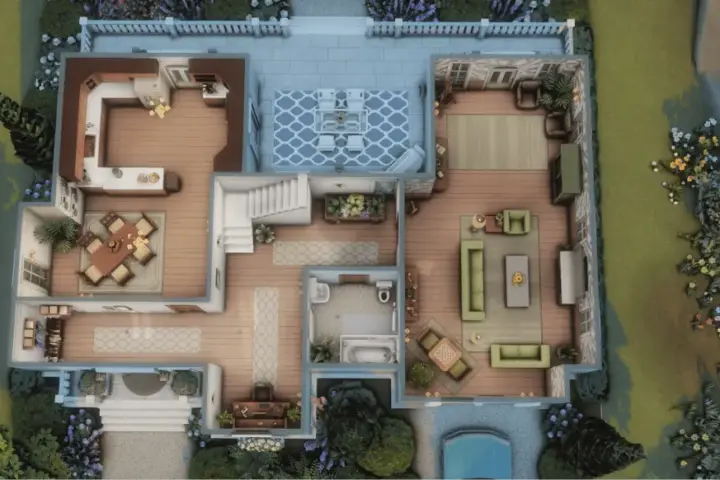 Dachshund's Creek | Fully Furnished | Base Game ONLY | Sims 4