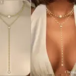 Venus Necklace Set - Mother-of-Pearl Pendant Lariat Layered Necklaces