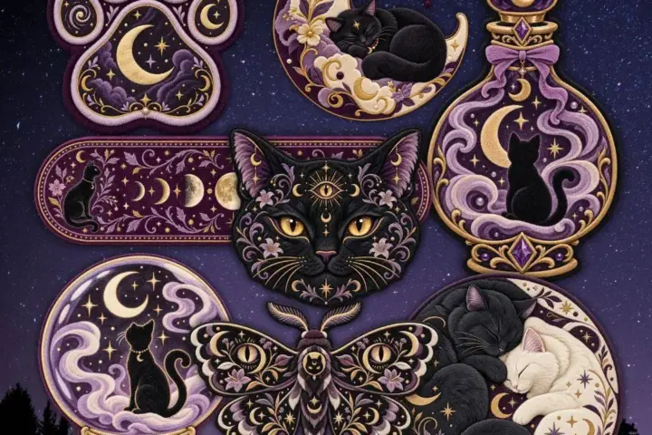 Moonwhisker Magic – Mystical Cat Rug Collection