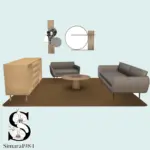 Livingroom Set "Ava" 9 Objects