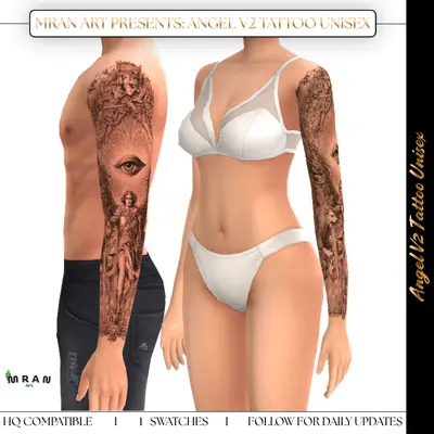 Angel V2 Tattoo Unisex