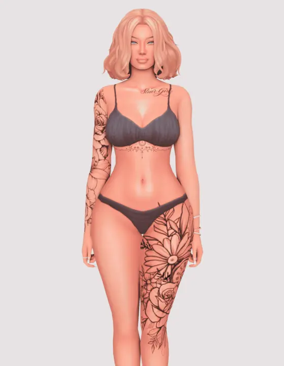 floral sin tattoo