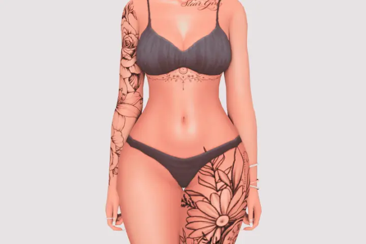 floral sin tattoo