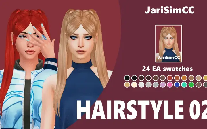 JariSimCC Hairstyle 02 Elena