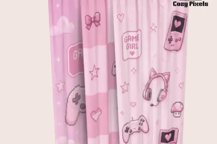 Pink Gaming Curtains