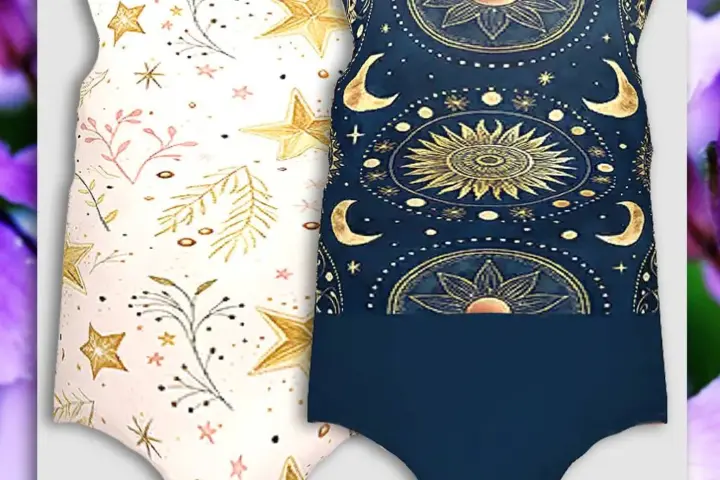 Infants Celestial Blush and Navy Bodysuits