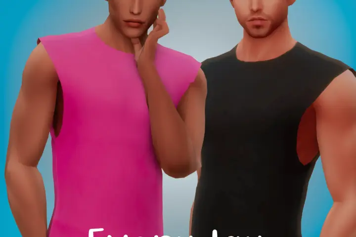 Minimalist-CC Everyday Tank Top | Maxis Match | 18 Swatches