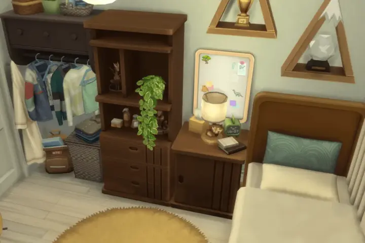 Dark Wood Forest Themed Bedroom