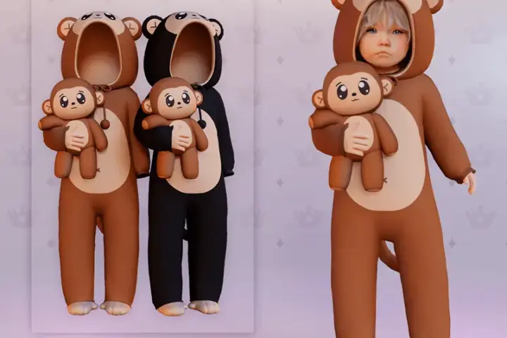 Kigurumi V2 100HMonkey Paçoca - Toddler