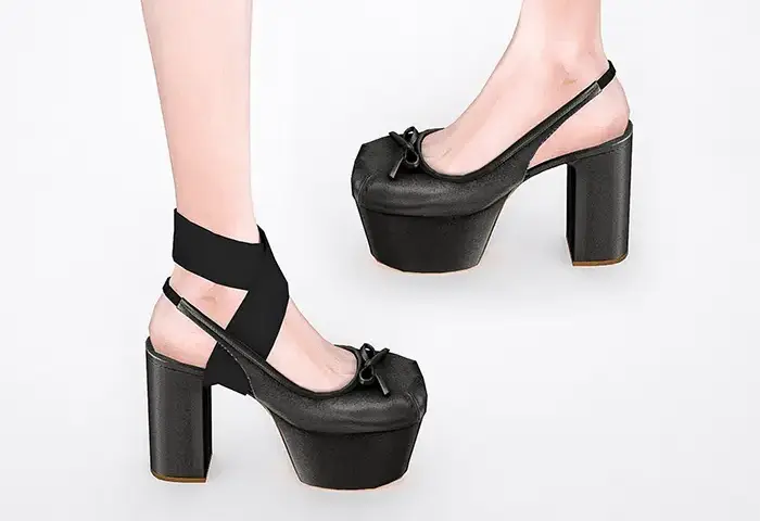 Elastic Band Platform Mary Janes