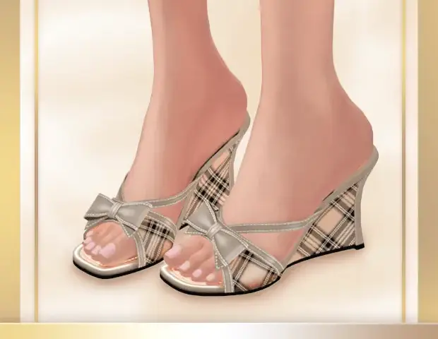 Bow Wedge Sandals