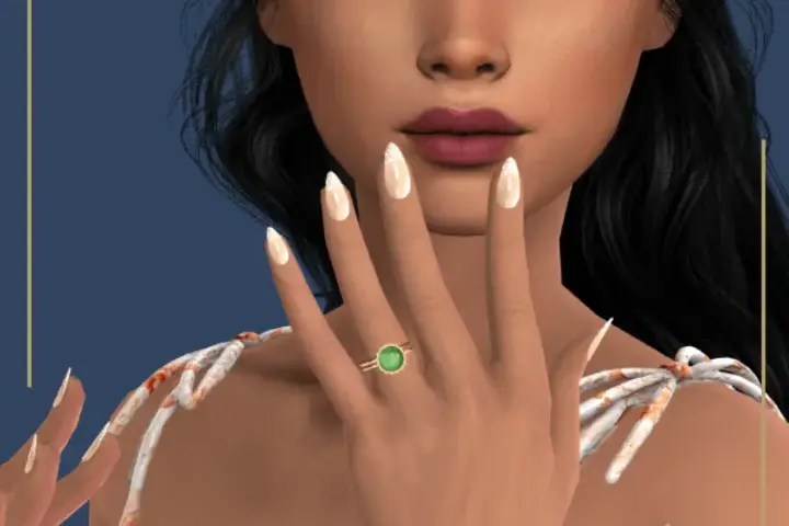Jade Engagement Ring With Band