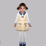 Toddler - Sailor-inspired dress with bow and anchor pockets